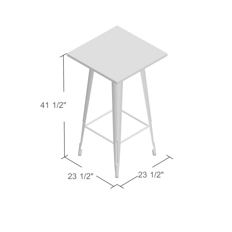 Krisanna Leonardson Bar Height Dining Table, Rustic Gunmetal