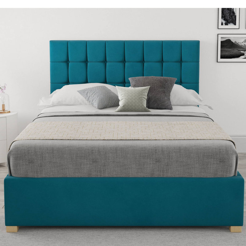 Chevalier Upholstered Ottoman Storage Bed, Super King (6'), Teal