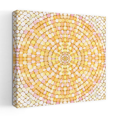 Contemporary Botanical Mosaic X With Botanical Cream Art