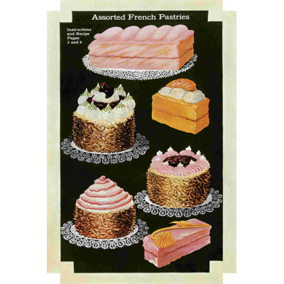 French Pastries III - peinture sur toile tendue