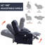 Fauteuil inclinable à double moteur en chenille à position infinie avec deux porte-gobelets, massage par vibration à 8 points et chauffage lombaire-256262261