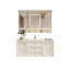Meuble-lavabo mural moderne en bois d'hévéa crème avec armoire à miroir Smart Modern-1947067288