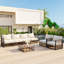 Ensemble de canapé modulaire de patio en métal 7 pièces TopMAX-1163674637