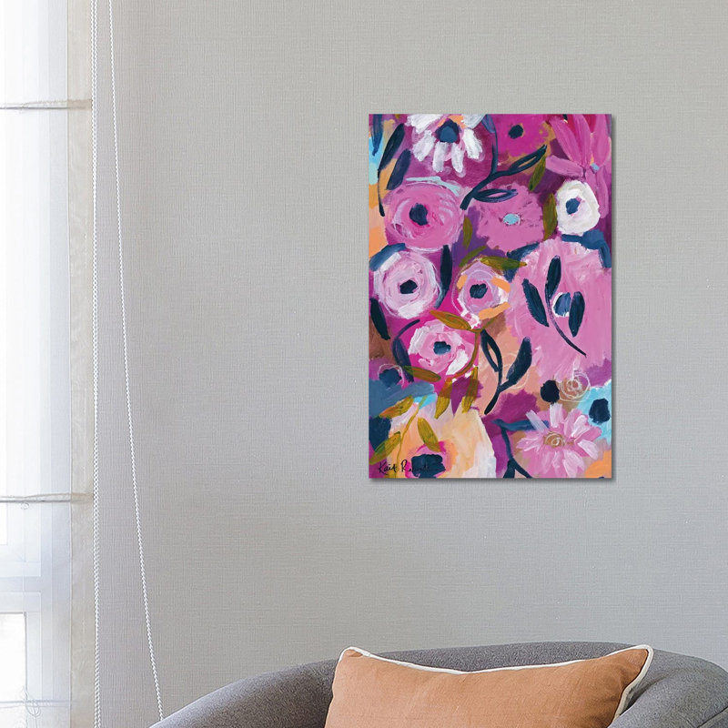 Midnight Blooms by Kait Roberts - Wrapped Canvas Painting, 66.04 cm H x 45.72 cm W