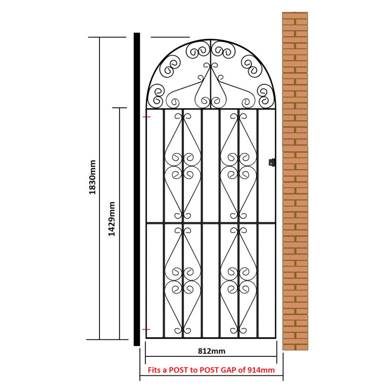Brizendine Gate Fencing, 91cm W X 183cm H