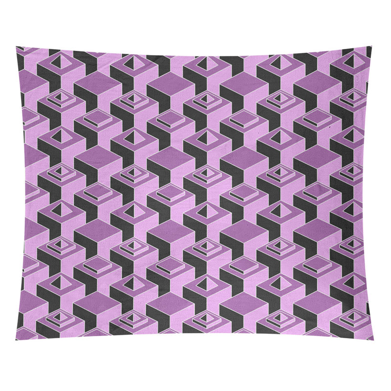 Tapisserie, H 88 po x l 104 po, Violet / noir