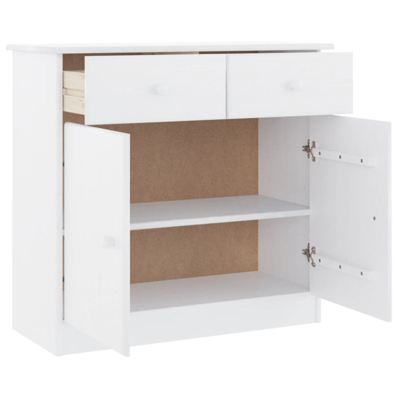 Alamgir 77cm Solid Wood Sideboard, White
