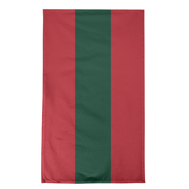 Anaheim Stripe Tea Towel Kitchen Towel, Cotton Twill, Iron Range Red/Forest Green/Iron Range Red
