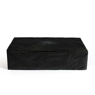 Concrete Propane Gas Fire Pit, 48-Inch Rectangular, 50000 Heat, Easy Operation, Lava Rocks, Cover, Weather- No Assembly Required