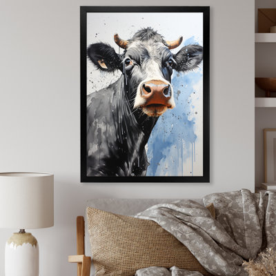 Minimalisme, vache noire et blanche III sur toile