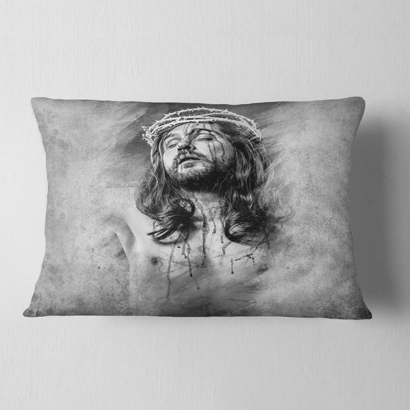 Coussin Jésus, Rectangulaire, 12 po x 20 po