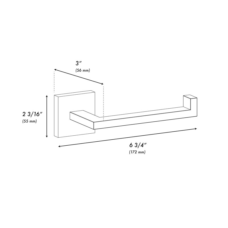 ZLINE Rubicon Toilet Paper Holder in Matte Black