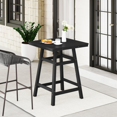 Trou de parasol de table de bar extérieur carré Laguna, l 30,8 po x P 30,8 po
