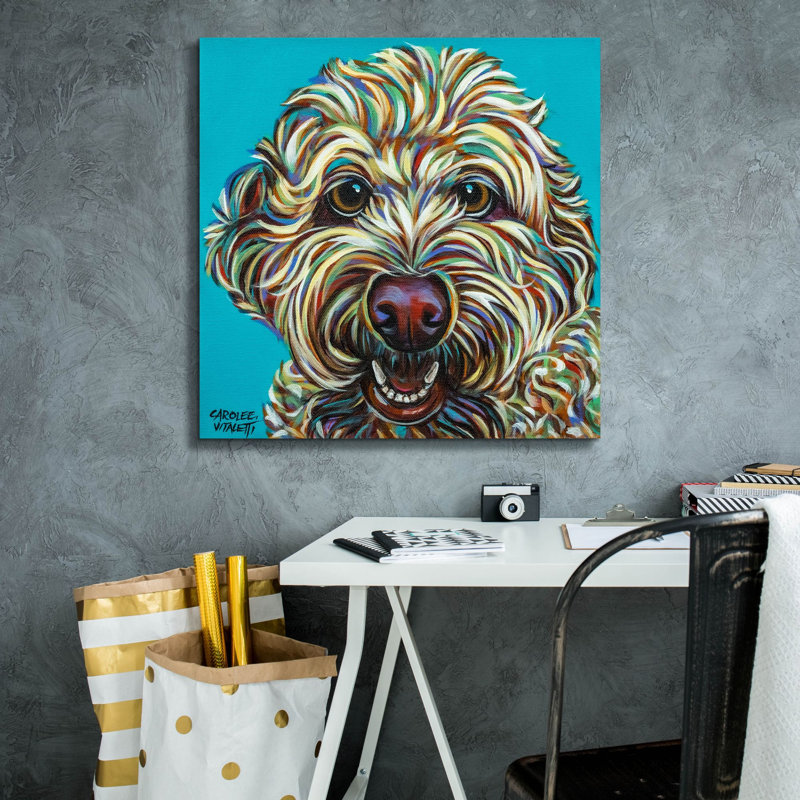 «Kaleidoscope Dog 4» par Carolee Vitaletti, art mural sur toile, H 26 po x l 26 po x P 1,5 po