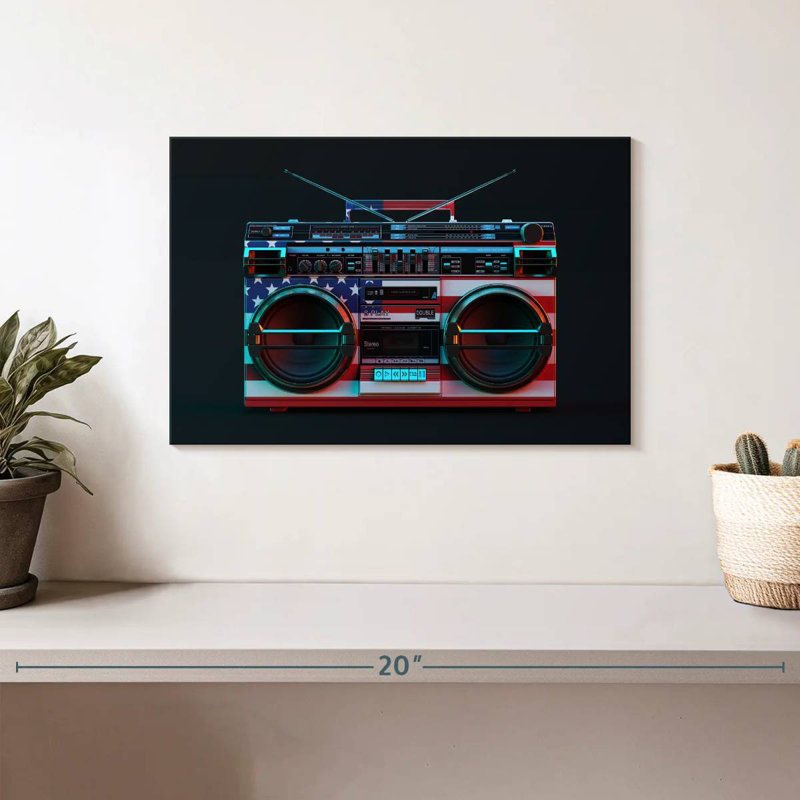 Abarca American Boombox, 8" H x 12" W