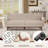 Cattaleya 78" Mid Century Modern Linen Upholstered Square Arms Sofa-1696971985
