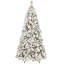 Arbre de Noël floqué avec 500 lumières DEL blanc chaud-430160585
