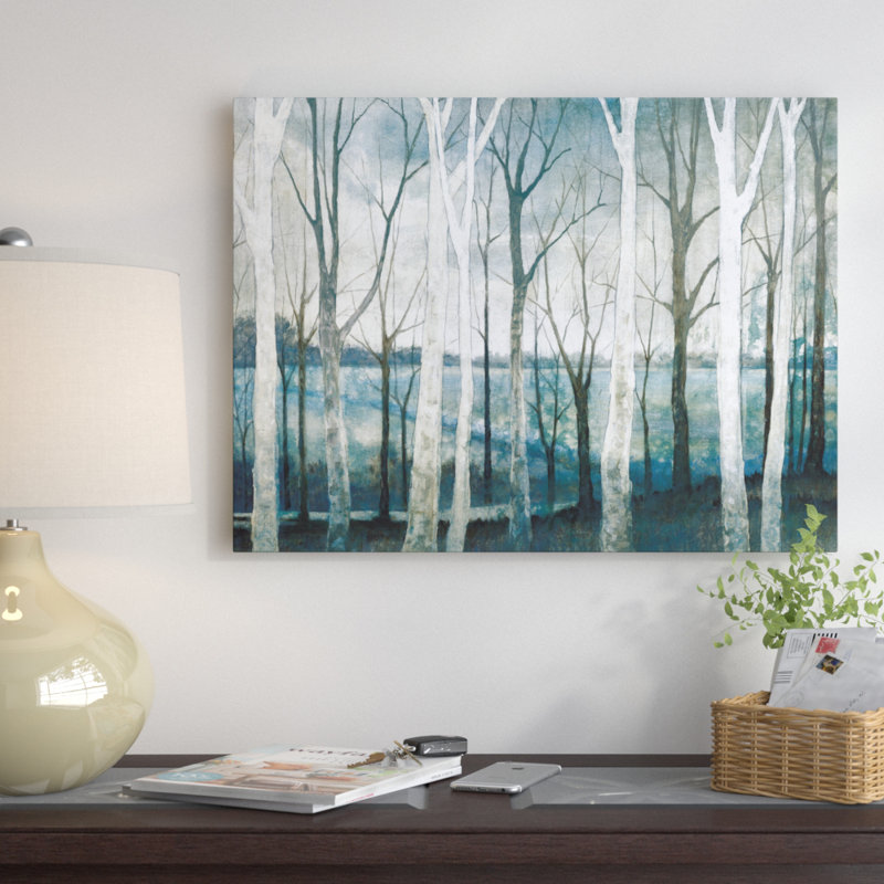 « Birch Tree Marsh », reproduction d'art sur toile, H 12 po x l 16 po x P 1,25 po, Toile tendue