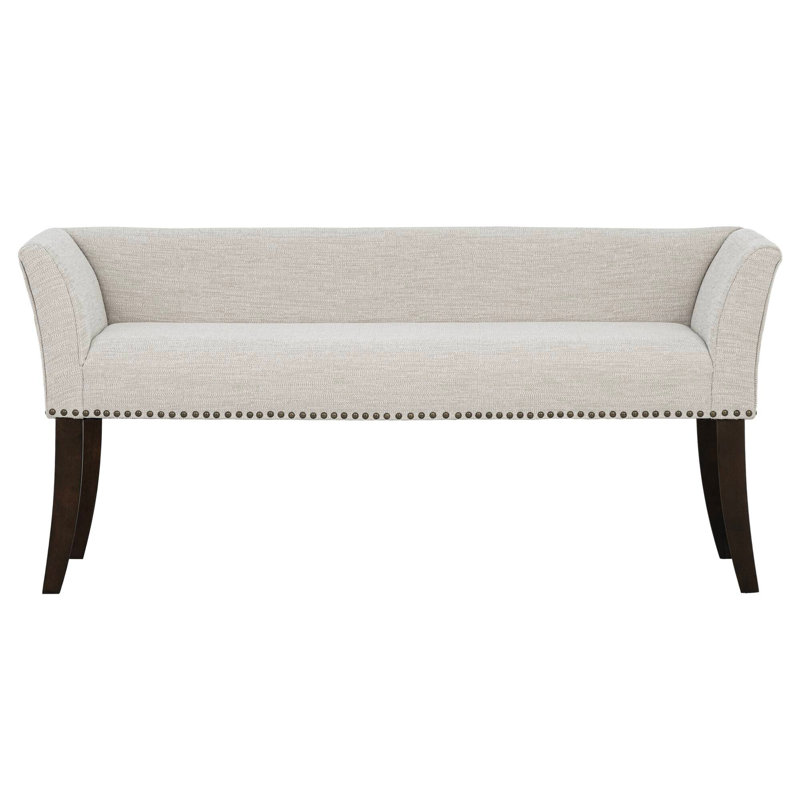 Banc rembourré en polyester Dalice, Noir, noir, noir, noir, Beige