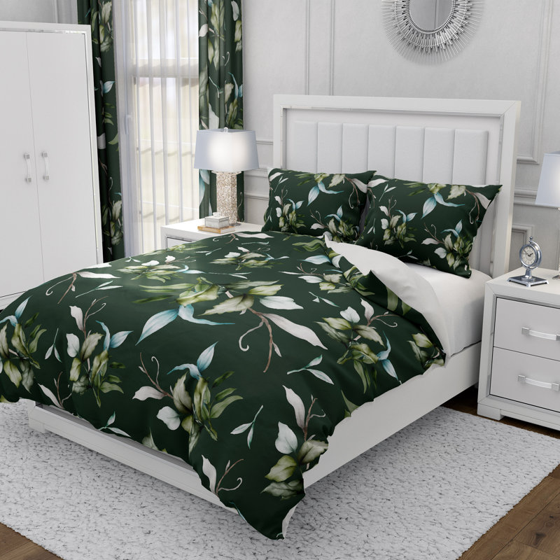 Floral Duvet Cover, Twin Duvet Cover + 1 Queen Sham