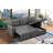 84"W Reversible Sleeper Sectional Sofa With Storage Chaise, Usb Charging Ports And Pocket-2051713686