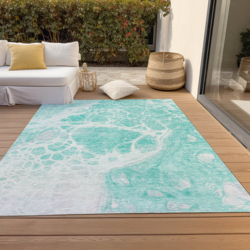 Tapis intérieur / extérieur Ayush, Rectangle 5 pi x 7 pi 6 po