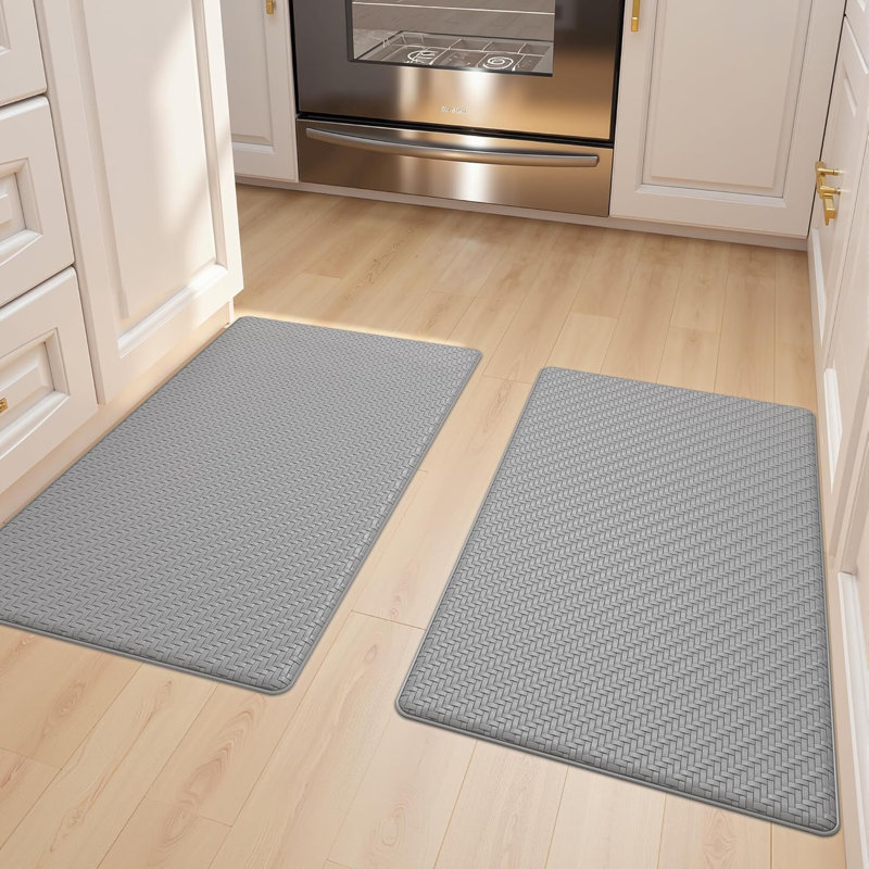 Tapis de cuisine anti-fatigue Jendrik, Gris, 17 po x 29 po et 17 po x 29 po