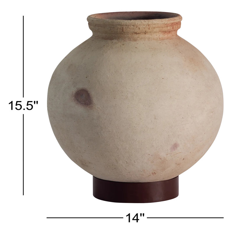 Desert Water Pot w/Iron Base-XLg