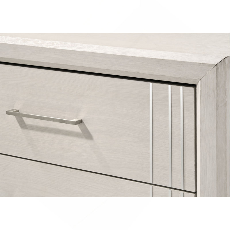 Armoire de chevet contemporaine à 4 tiroirs 1Pc, Beige