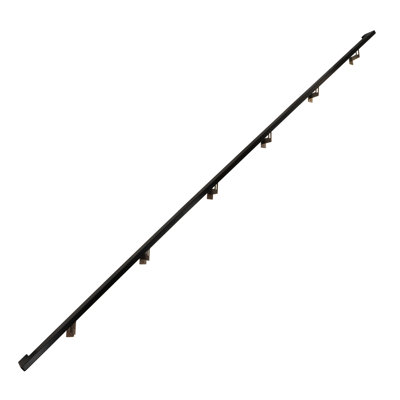 Modern Aluminum Handrail Grab Bar Kit, Adjustable Steel Brackets, Returns to Wall, Powder Coat