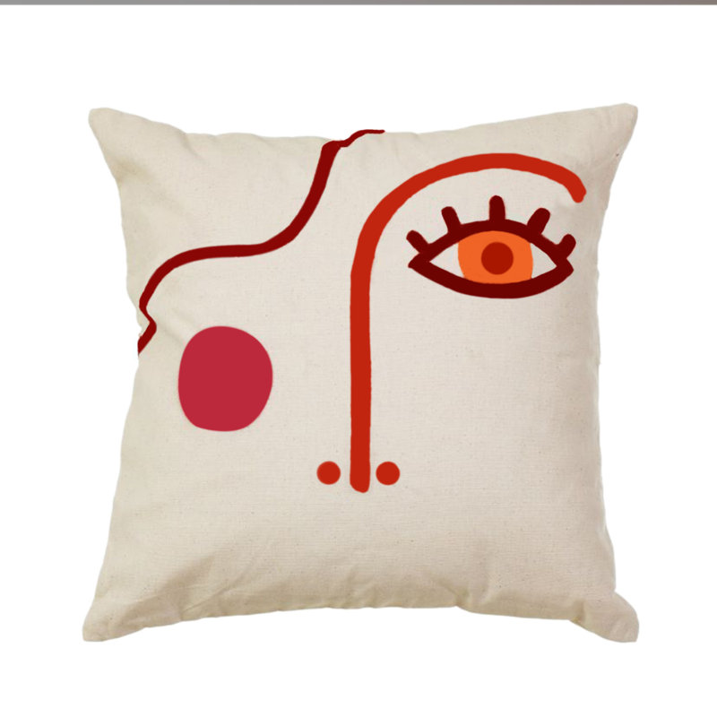 Kately Indoor / Outdoor Abstract Square Cushion