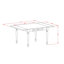 Ensemble de table de salle à manger rectangulaire en bois massif avec plateau Dropleaf-106903105-106903108-122914380