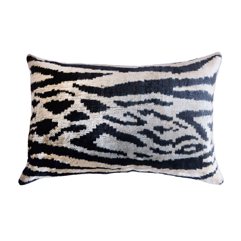 Frye Feather Throw Pillow, Ikat 8