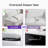 90" Greyish White Down Feather Linen Upholstered Deep Sofa with Reversible Cushions