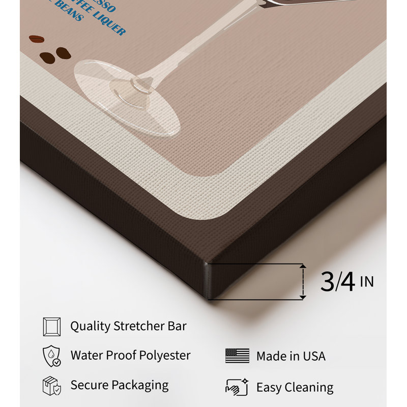 Espresso Martini Recipe, Unframed, Canvas, 24"H x 32"W