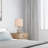 SIMPOL HOME 17.5 in. Ceramic Table Lamp with Natural White Linen Shade