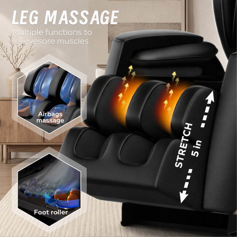 Fauteuil inclinable de massage 2026 sans gravité avec pression d'air corporelle complète