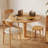 Burlywood Rectangular Solid Wood Dining table-2040522692
