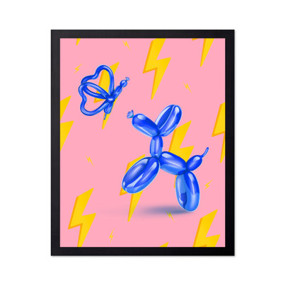Jumping Balloon Dog and Butterfly No2