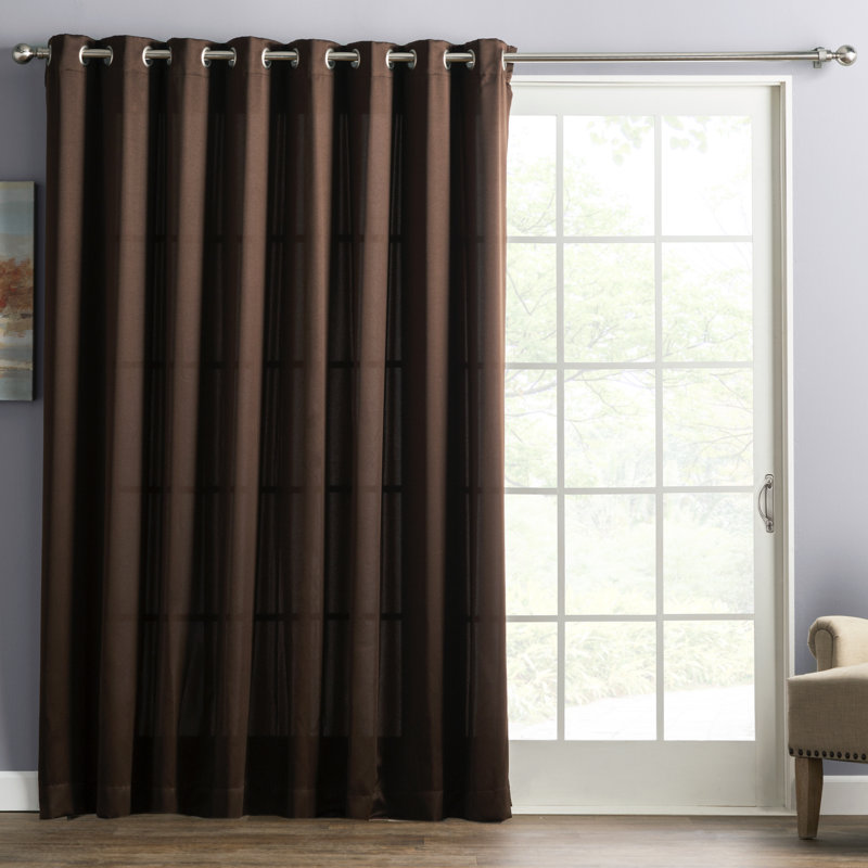Panneau coulissant en polyester réducteur de bruit obscurcissant - Basics by Wayfair ™, Chocolat