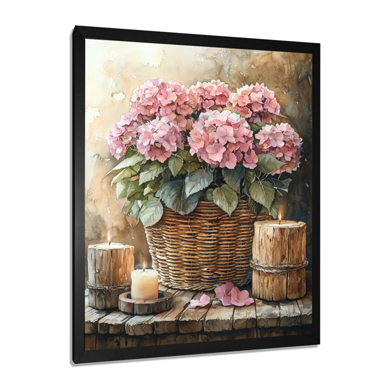 Hockett - impressions murales florales, Noir, noir, noir, noir, H 20 po x l 12 po, Reproduction encadrée sans passe-partout