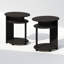 Table de bout ovale Furinno JAYA Simple Design, table d'appoint, noyer noir, ensemble de 2