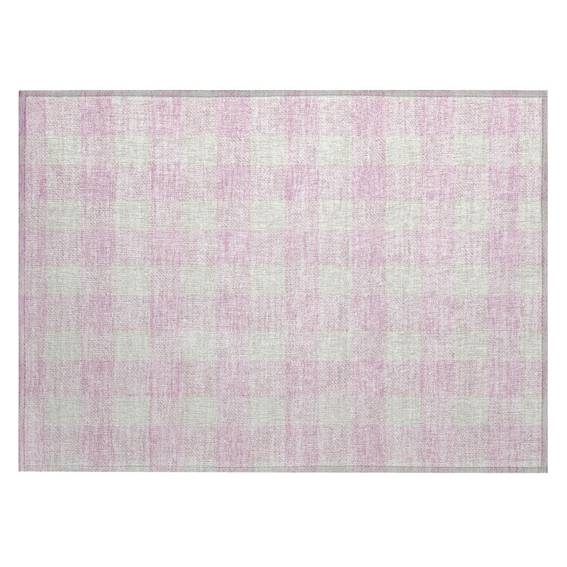 Colzie Gingham Indoor / Outdoor Rug, Rectangle 1'8" x 2'6"