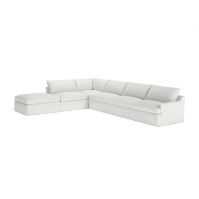 Wrenley 6-Piece Slipcovered Modular Sectional Right Hand Facing by Birch Lane
