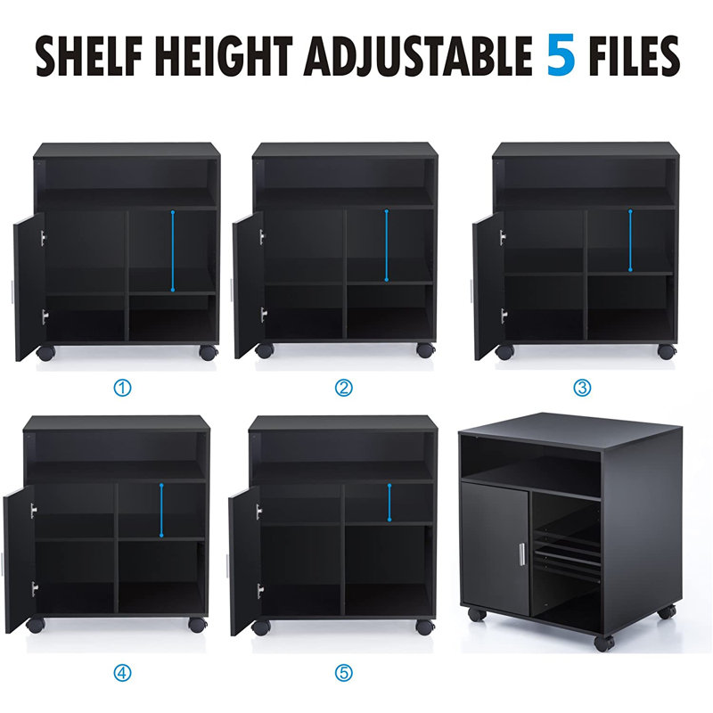 Allaraji 24'' Wide Storage Cabinet, Black