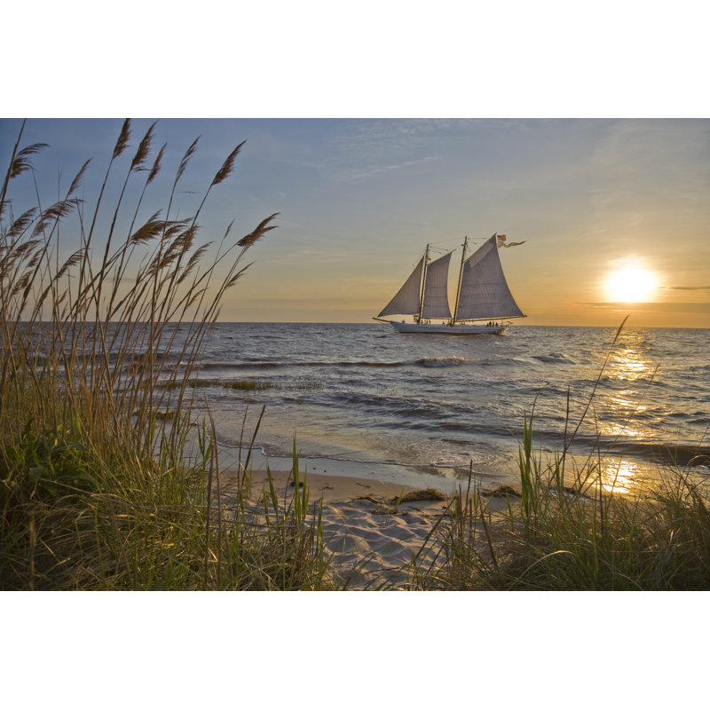 Old Tall Ship by Stanley45 - No Frame Print on Canvas, 51cm H x 76cm W