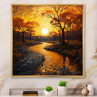 Coucher de soleil sur l'heure dorée - impression