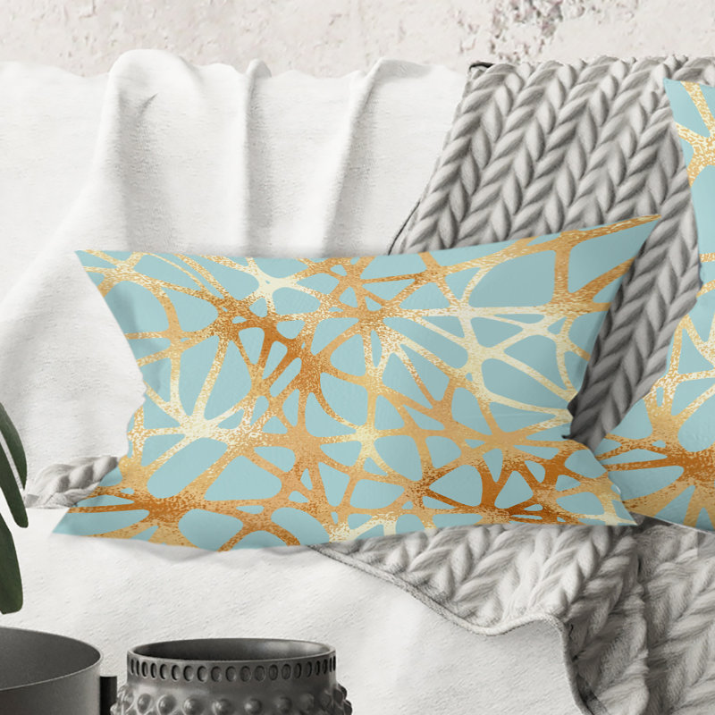 Coussin Golden Luxury Geometrics IV - Mid-Century