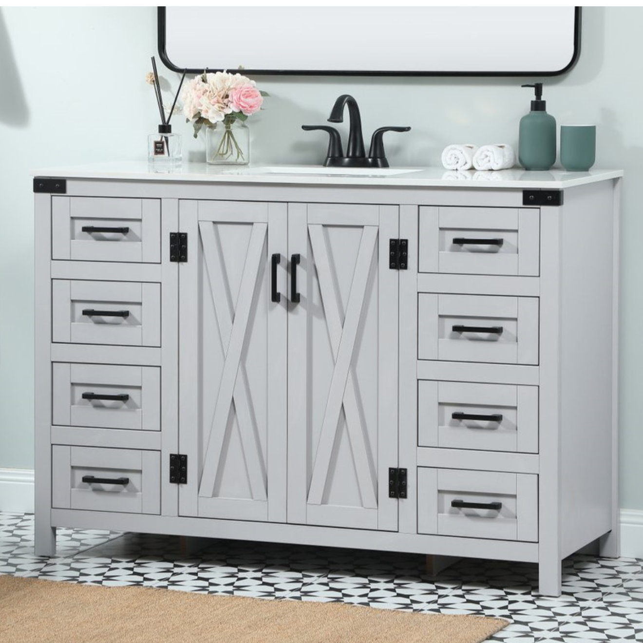 Slayton 48'' Single Bathroom Vanity, Gray
