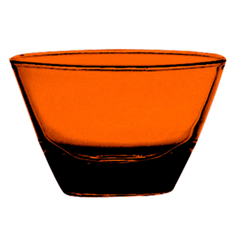 Bol rond en polycarbonate 4,75 po - 12 pièces, Ambre